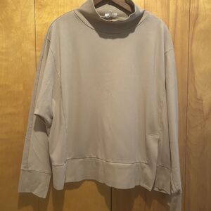 Haven Well Within Talbots Sz XXL Tan Sweatshirt-Mock‎ Neck-Loungewear-Athleisure